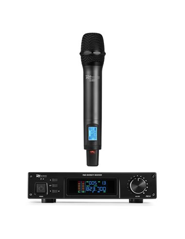 PD210 MICRÓFONO INALÁMBRICO DE MANO UHF 160-CANALES, SISTEMA TRUE DIVERSITY