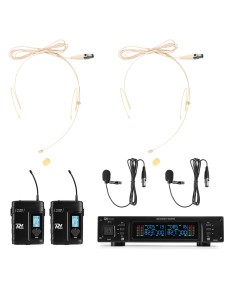 D220B MICRÓFONO INALÁMBRICO DE PETACA UHF 2X 80-CANALES, SISTEMA TRUE DIVERSITY