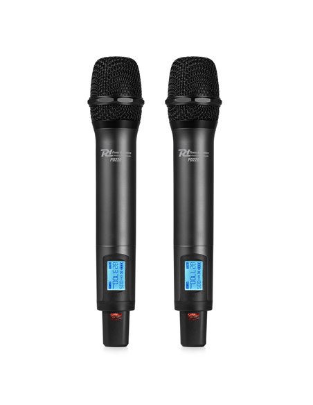 PD220 MICRÓFONO INALÁMBRICO DE MANO UHF 2X 80-CANALES, SISTEMA TRUE DIVERSITY