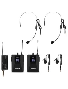 WM552B MICRÓFONO DE PETACA INALÁMBRICO UHF DUAL PLUG-AND-PLAY