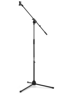 MS10 PIE DE MICROFONO CON PERTIGA, ALTURA 1.6M, NEGRO