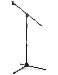 MS10 PIE DE MICROFONO CON PERTIGA, ALTURA 1.6M, NEGRO 2