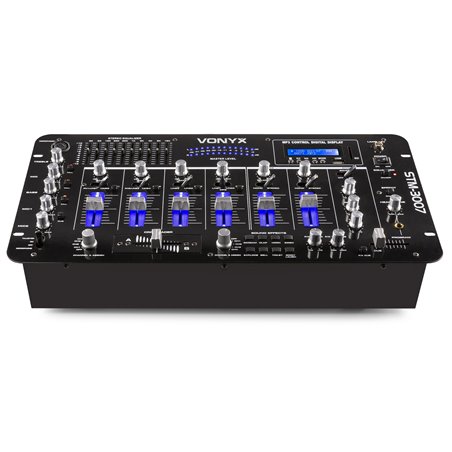 STM-3007 MEZCLADOR 6 CANALES SD/USB/MP3/LED/BT 19"