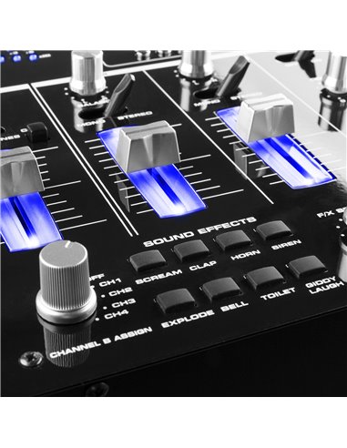 STM-3007 MEZCLADOR 6 CANALES SD/USB/MP3/LED/BT 19"