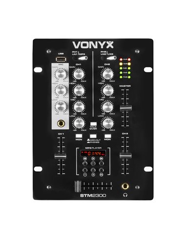 STM-2300 MEZCLADOR DE 2 CANALES USB/MP3