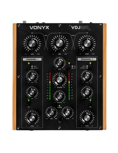 VDJ250 MEZCLADOR ROTATIVO DE DJ DE 2 CANALES