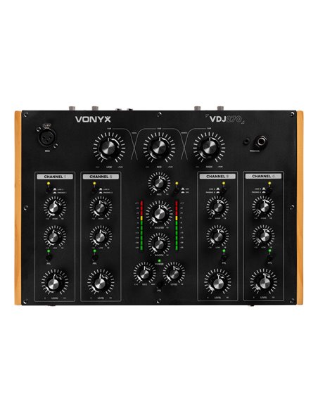 VDJ270 MEZCLADOR ROTATIVO DJ DE 4 CANALES