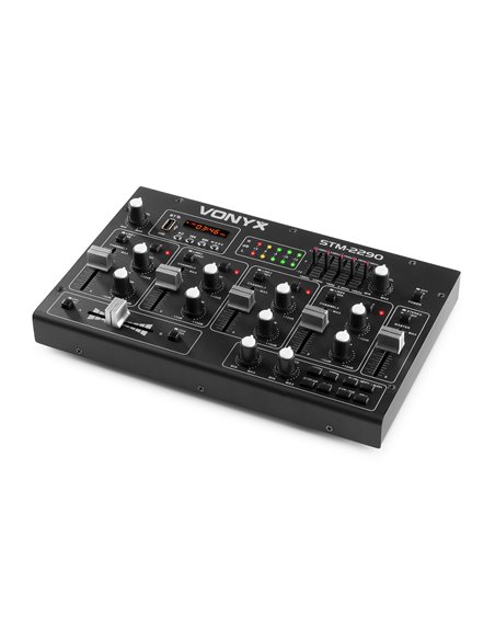 STM2290 MEZCLADOR DE 6 CANALES CON EFECTOS USB/MP3/BT