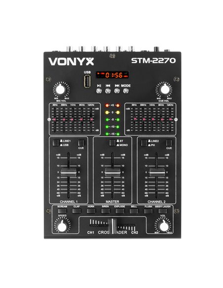 STM2270 MEZCLADOR DE 4 CANALES CON EFECTOS USB/MP3/BT
