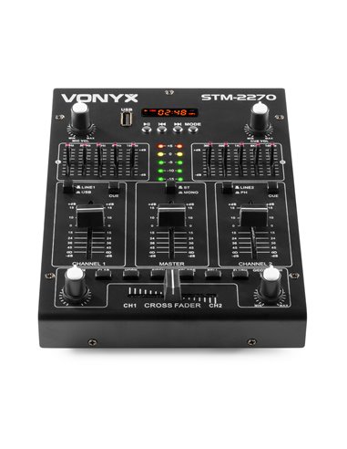 STM2270 MEZCLADOR DE 4 CANALES CON EFECTOS USB/MP3/BT