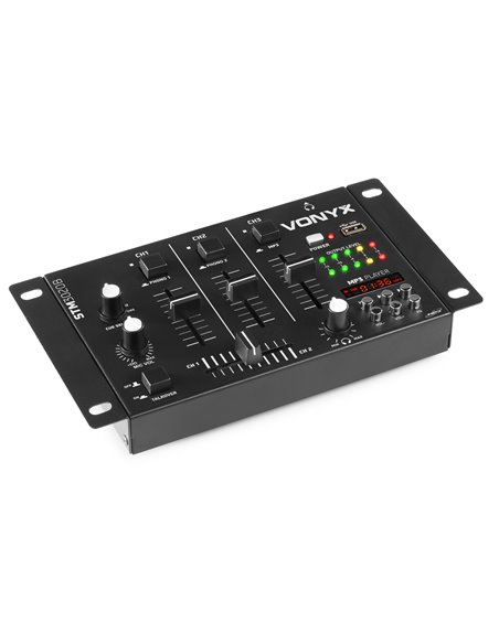 STM-3020B MEZCLADOR DE 6 CANALES CON USB/MP3 - NEGRO
