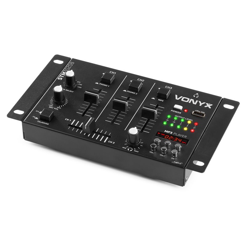 STM-3020B MEZCLADOR DE 6 CANALES CON USB/MP3 - NEGRO
