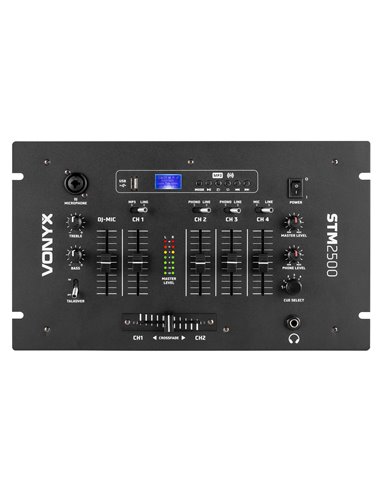 STM2500 MEZCLADOR DE 5 CANALES USB/MP3 CON BT