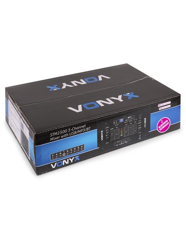 STM2500 MEZCLADOR DE 5 CANALES USB/MP3 CON BT