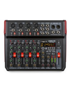 VM-KG08 MEZCLADOR PARA MÚSICA 8 CANALES BT/DSP/USB GRABACIÓN