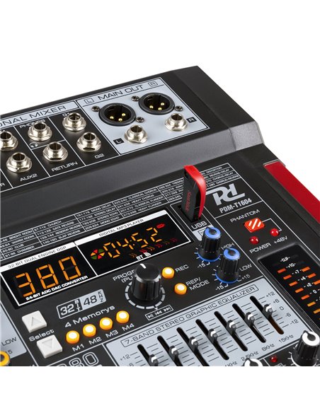 PDM-T1604 MEZCLADOR DE DIRECTO 16 CANALES DSP/MP3