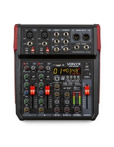 VM-KG06 MEZCLADOR PARA MÚSICA 6 CANALES BT/DSP/USB GRABACIÓN