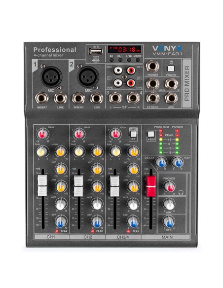 VMM-F401 MEZCLADOR DIRECTO 4 CANALES