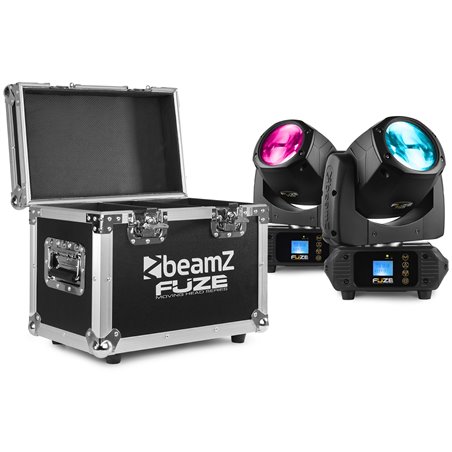 FUZE75B SET 2 PCS CABEZA MOVIL LED EN FLIGHTCASE