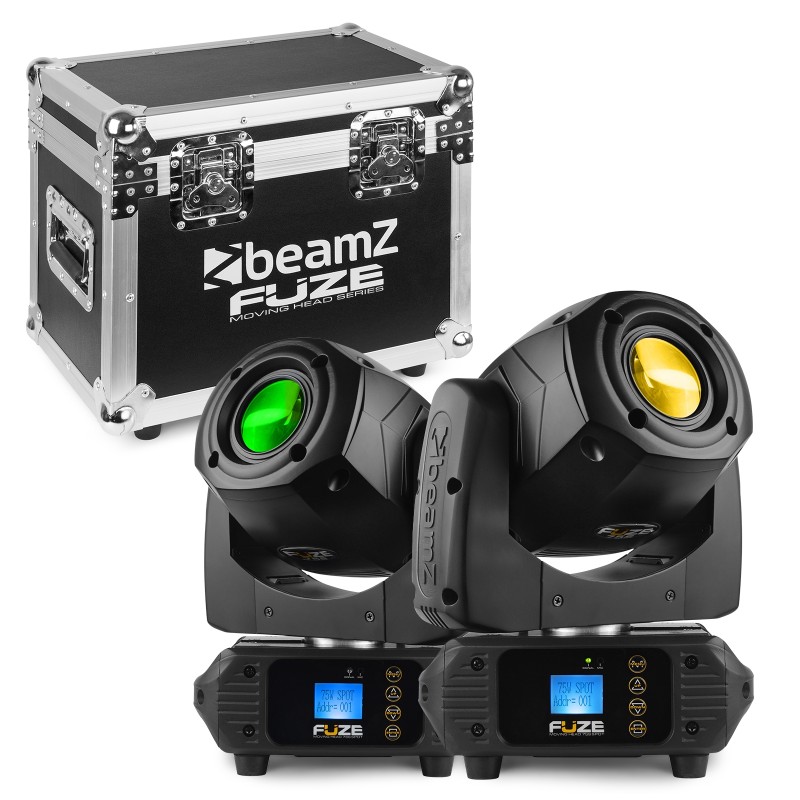 FUZE75S SET 2 PCS CABEZA MOVIL SPOT LED EN FLIGHTCASE