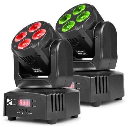 MHL36 LED WASH CABEZA MOVIL 4X 9W SET DE 2 PIEZAS EN BOLSA