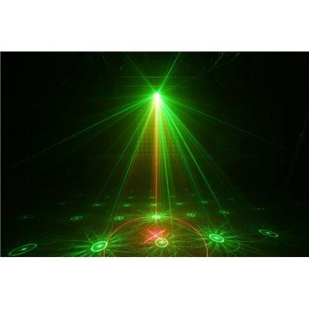 SURTUR II DOBLE LASER RG GOBO DMX IRC LED 3W AZUL
