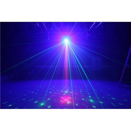 SURTUR II DOBLE LASER RG GOBO DMX IRC LED 3W AZUL