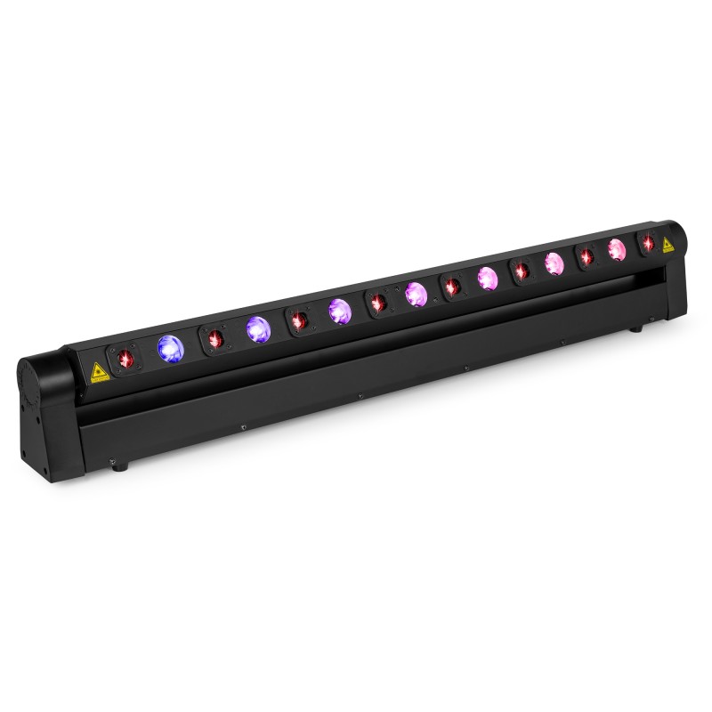 BARRA MÓVIL HYADEN CON 7 LED Y 8 RAYOS LÁSER