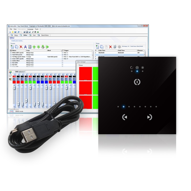 STICK-GU2 INTERFACE DMX PARA MONTAR EN PARED