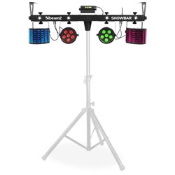 SHOWBAR CON 2X FOCO PAR, 2X BUTTERFLY Y LASER R/G DMX IRC 2