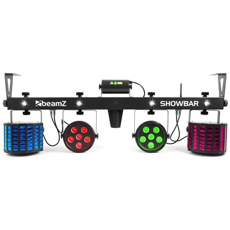 SHOWBAR CON 2X FOCO PAR, 2X BUTTERFLY Y LASER R/G DMX IRC