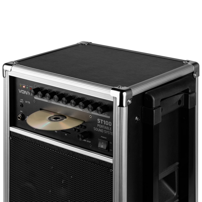 ST100 MK2 SISTEMA PORTATIL 8" BT/CD/MP3/UHF