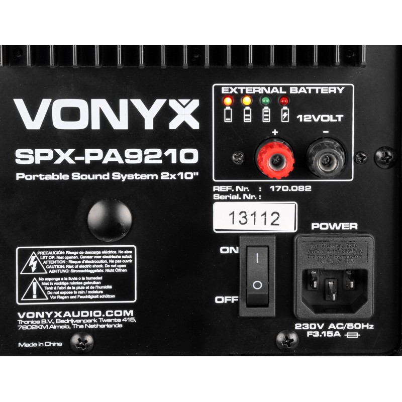 SPX-PA9210 SISTEMA PORTATIL DE SONIDO ABS 2X10"