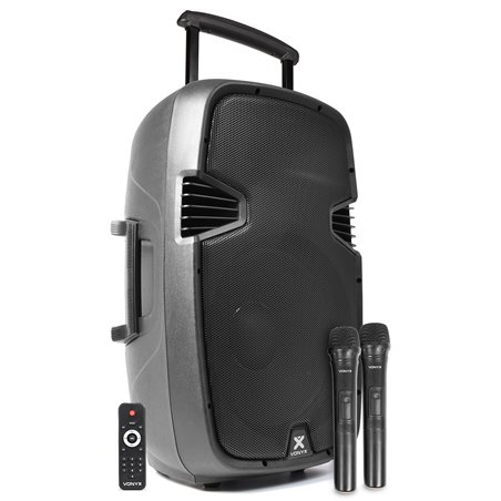 SPJ-PA915 BAFLE MOVIL ACTIVO ABS 15" 2 MICROS UHF/USB/MP3