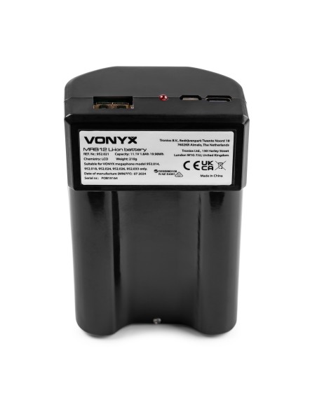 MRB12 PAQUETE DE BATERÍAS DE IONES DE LITIO DE 12 V CON CARGADOR