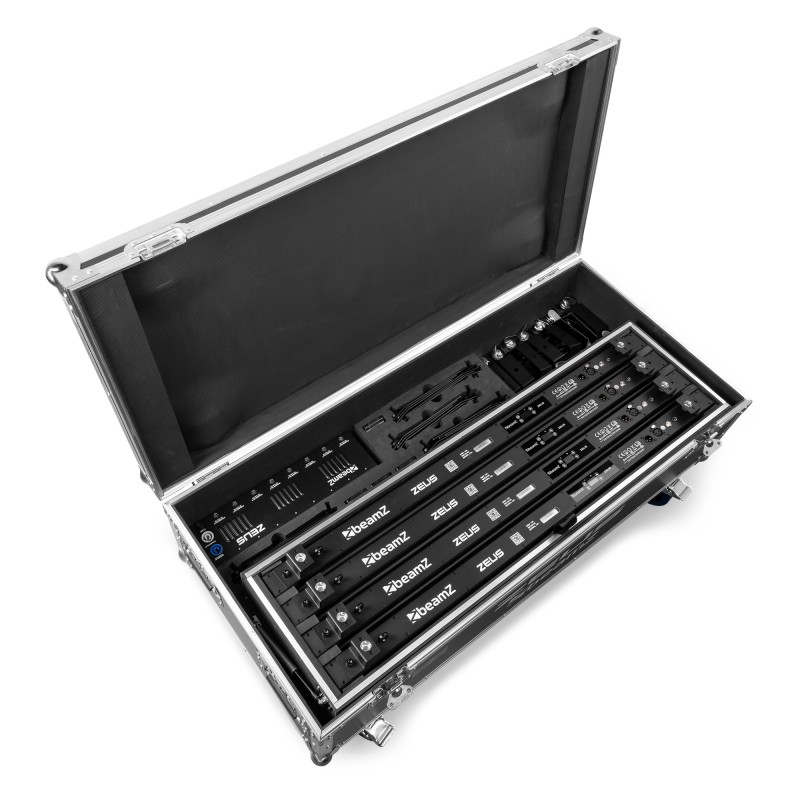 ZEUS JUEGO DE TUBOS DE BATERÍA RGBW JUEGO DE 8 EN FLIGHTCASE