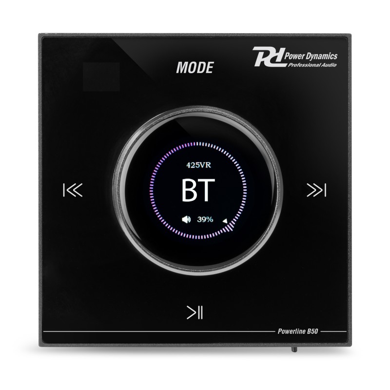 POWERLINE B50B AMPLIFICADOR EMPOTRABLE BT/LCD NEGRO