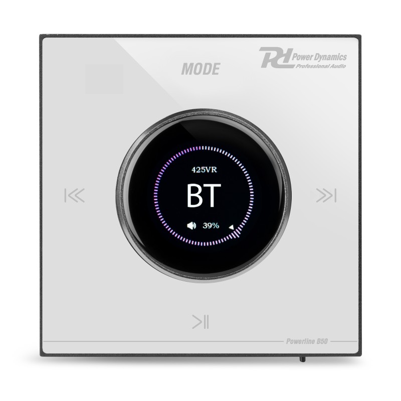 POWERLINE B50W AMPLIFICADOR EMPOTRABLE BT/LCD BLANCO