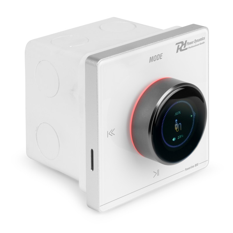 POWERLINE B50W AMPLIFICADOR EMPOTRABLE BT/LCD BLANCO