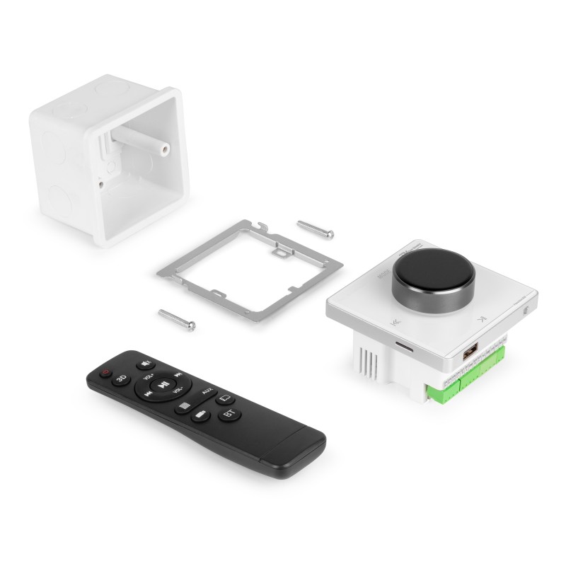 POWERLINE B50W AMPLIFICADOR EMPOTRABLE BT/LCD BLANCO