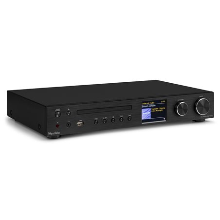 BOLZANO RECEPTOR DE INTERNET CON AMPLICADOR, DAB+ Y REPRODUCTOR CD NEGRO