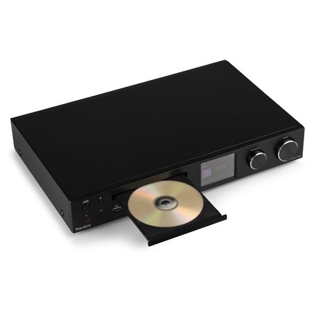 BOLZANO RECEPTOR DE INTERNET CON AMPLICADOR, DAB+ Y REPRODUCTOR CD NEGRO