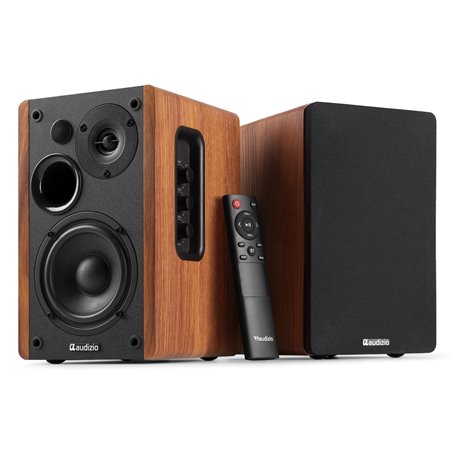 KS01 JUEGO DE ALTAVOCES DE ESTANTERÍA ACTIVOS 80W MADERA