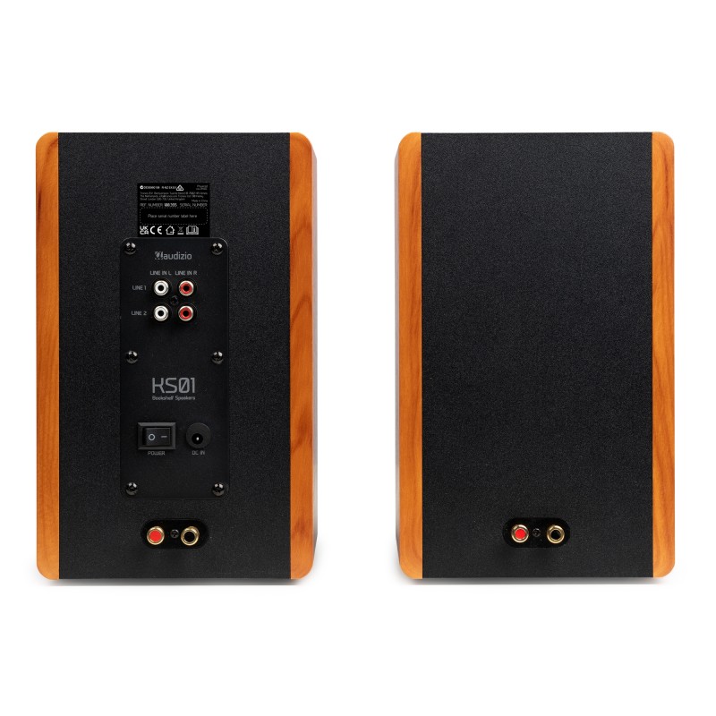 KS01 JUEGO DE ALTAVOCES DE ESTANTERÍA ACTIVOS 80W MADERA