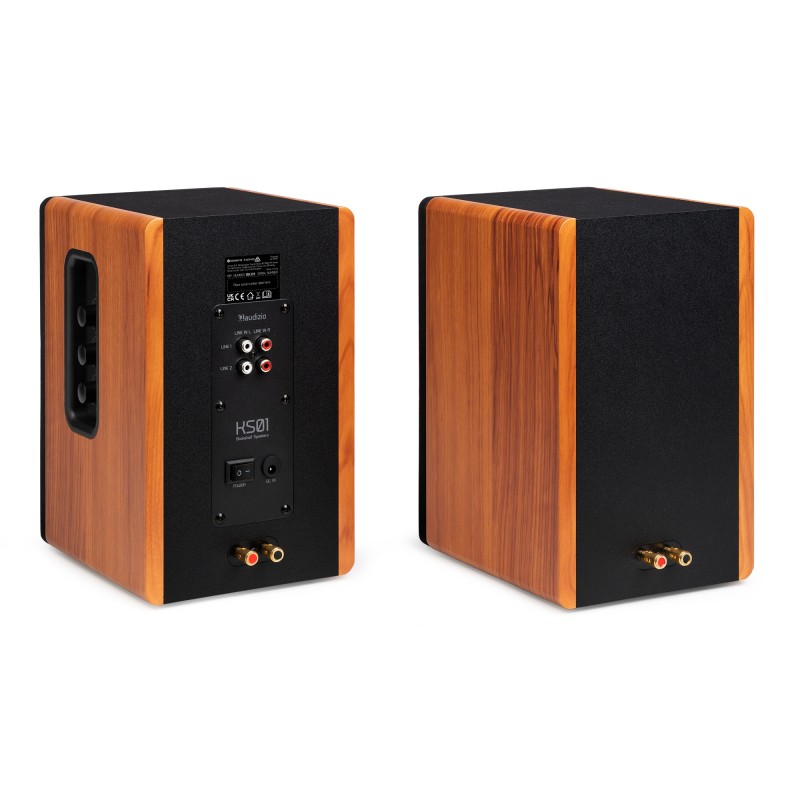KS01 JUEGO DE ALTAVOCES DE ESTANTERÍA ACTIVOS 80W MADERA