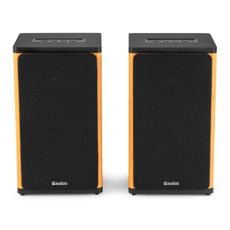 BS20 CONJUNTO DE ALTAVOCES ACTIVOS DE ESTANTERÍA CON BATERÍA, BAMBÚ