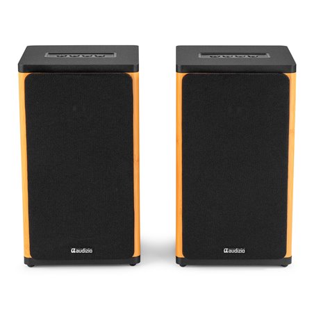 BS20 CONJUNTO DE ALTAVOCES ACTIVOS DE ESTANTERÍA CON BATERÍA, BAMBÚ