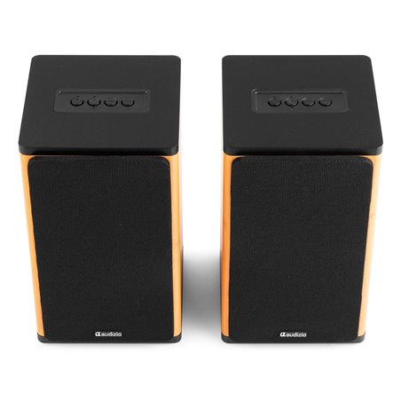 BS20 CONJUNTO DE ALTAVOCES ACTIVOS DE ESTANTERÍA CON BATERÍA, BAMBÚ