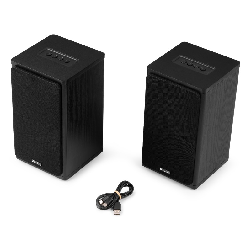 BS20 CONJUNTO DE ALTAVOCES ACTIVOS DE ESTANTERÍA CON BATERÍA, ANTRACITA