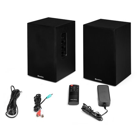 KS02 JUEGO DE ALTAVOCES DE ESTANTERÍA ACTIVOS 80W BT NEGRO